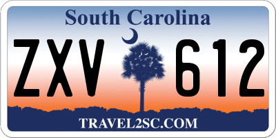 SC license plate ZXV612