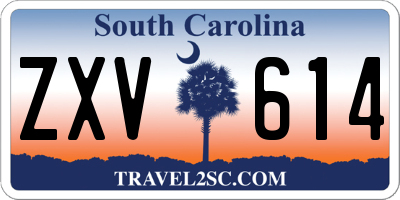 SC license plate ZXV614