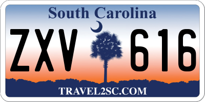 SC license plate ZXV616