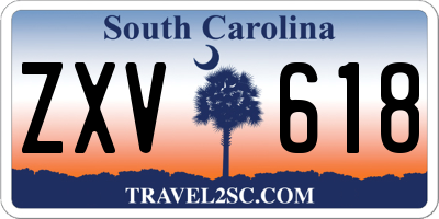 SC license plate ZXV618