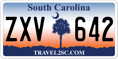 SC license plate ZXV642