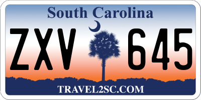 SC license plate ZXV645