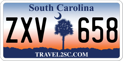 SC license plate ZXV658