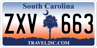 SC license plate ZXV663