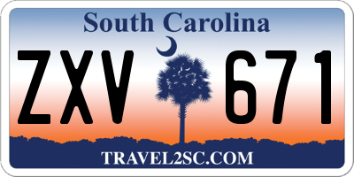 SC license plate ZXV671