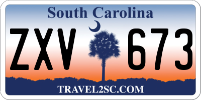SC license plate ZXV673