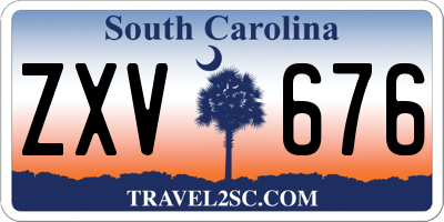SC license plate ZXV676