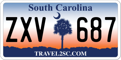 SC license plate ZXV687