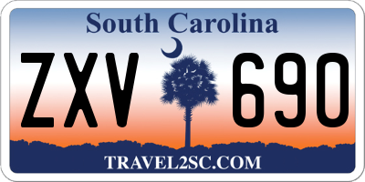 SC license plate ZXV690