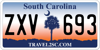 SC license plate ZXV693