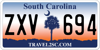 SC license plate ZXV694