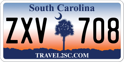 SC license plate ZXV708