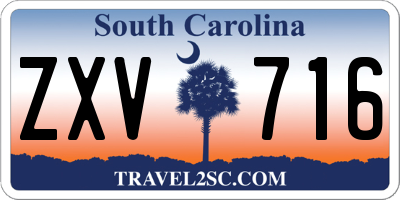 SC license plate ZXV716