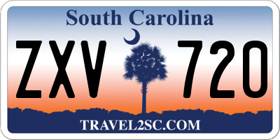 SC license plate ZXV720