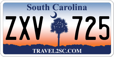 SC license plate ZXV725