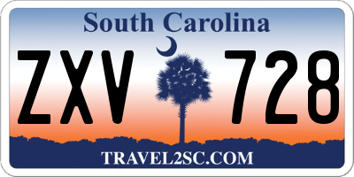 SC license plate ZXV728