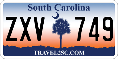 SC license plate ZXV749