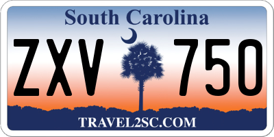 SC license plate ZXV750