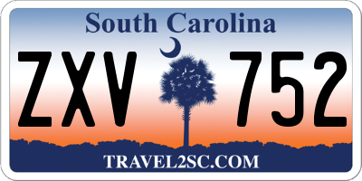 SC license plate ZXV752