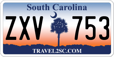 SC license plate ZXV753