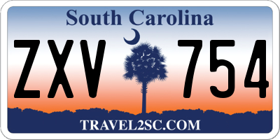 SC license plate ZXV754