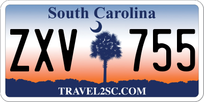 SC license plate ZXV755