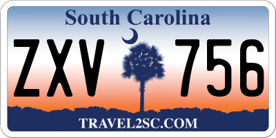 SC license plate ZXV756