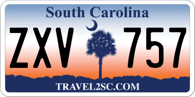 SC license plate ZXV757