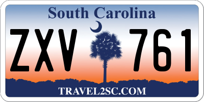 SC license plate ZXV761