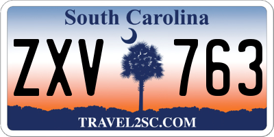 SC license plate ZXV763
