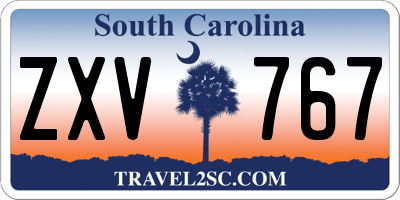 SC license plate ZXV767