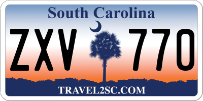 SC license plate ZXV770