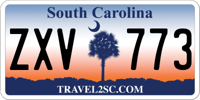 SC license plate ZXV773