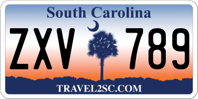 SC license plate ZXV789
