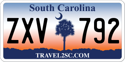 SC license plate ZXV792