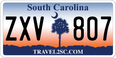 SC license plate ZXV807
