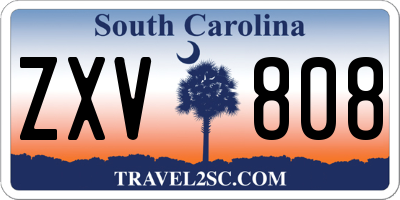 SC license plate ZXV808