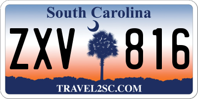 SC license plate ZXV816