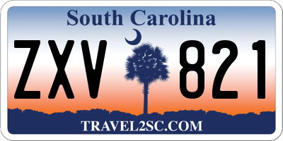 SC license plate ZXV821