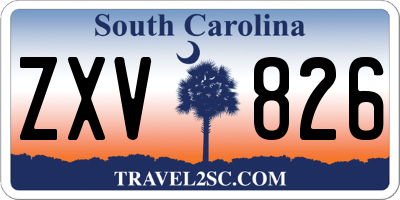SC license plate ZXV826