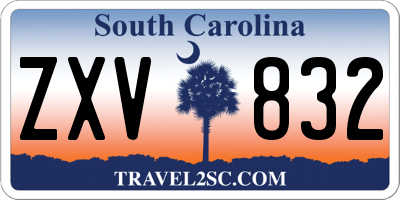 SC license plate ZXV832