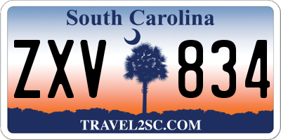 SC license plate ZXV834