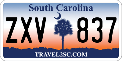 SC license plate ZXV837