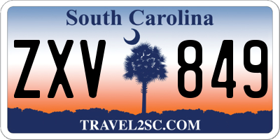 SC license plate ZXV849