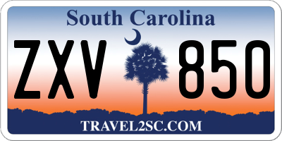 SC license plate ZXV850