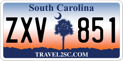 SC license plate ZXV851