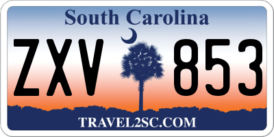 SC license plate ZXV853