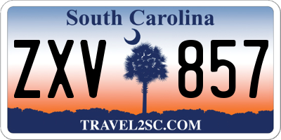 SC license plate ZXV857
