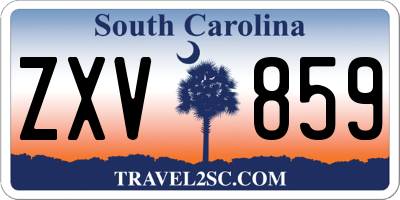 SC license plate ZXV859