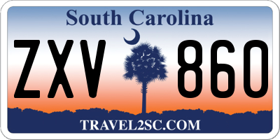 SC license plate ZXV860